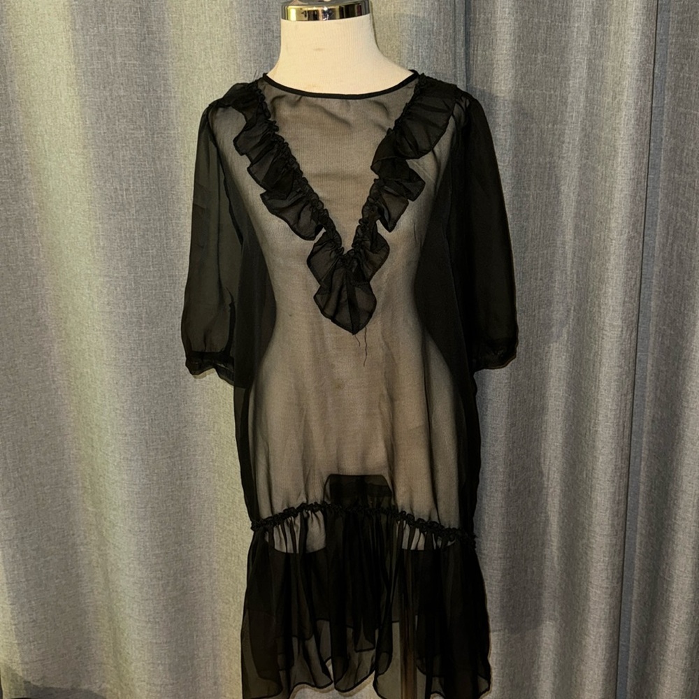 HM DIVIDED sheer dress